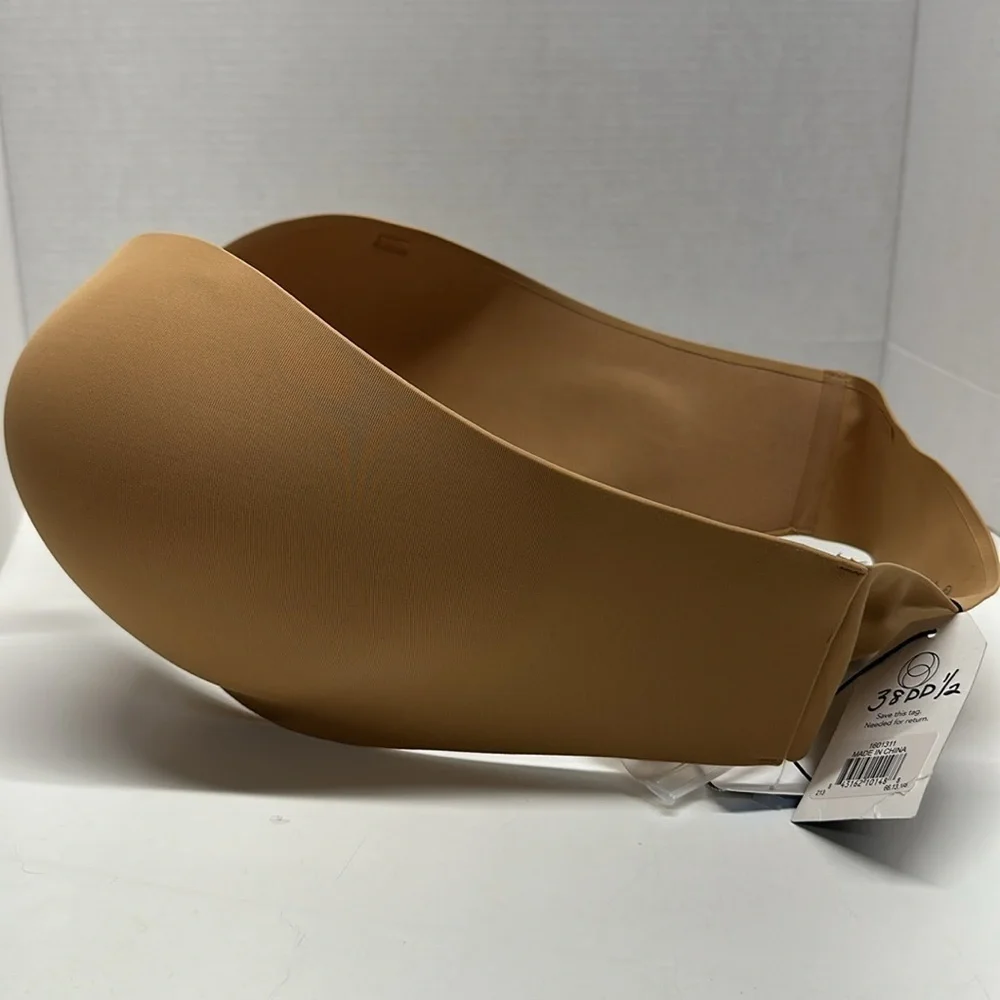 Evelyn Bobby Bra Front Closure Strapless Convertible Straps Nude Tan New 38DD